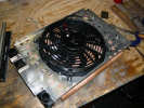 The plate used to mount the fan to the radiator.